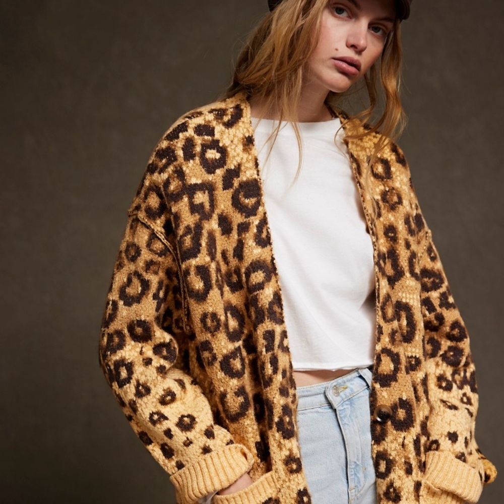 BNWT ✨Free People Stateside Cardigan in S 🐆 - Picture 8 of 8